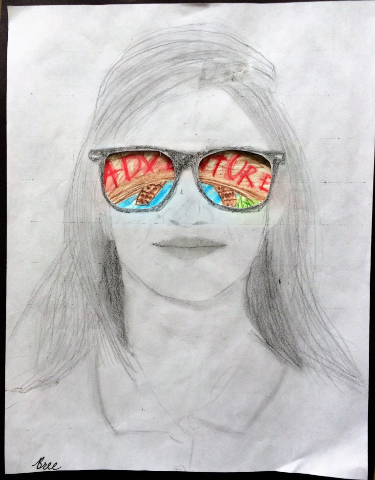 Sunglasses Value Art Lesson for middle school kids - Leah Newton Art