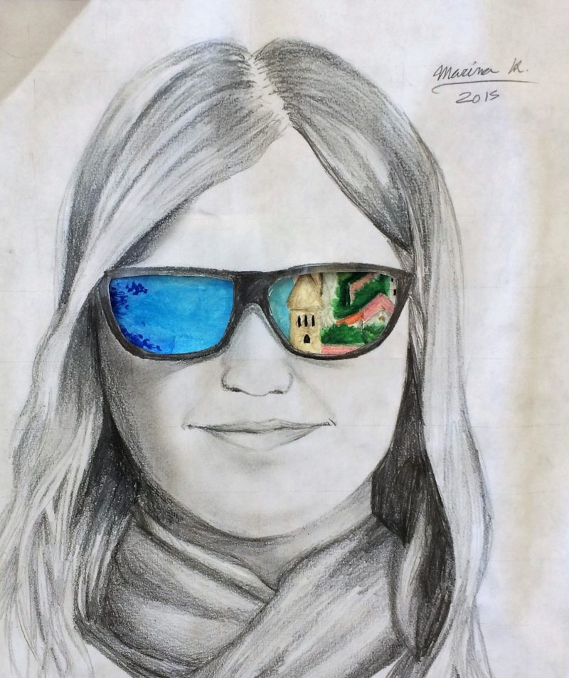 Sunglasses Value Art Lesson for middle school kids - Leah Newton Art