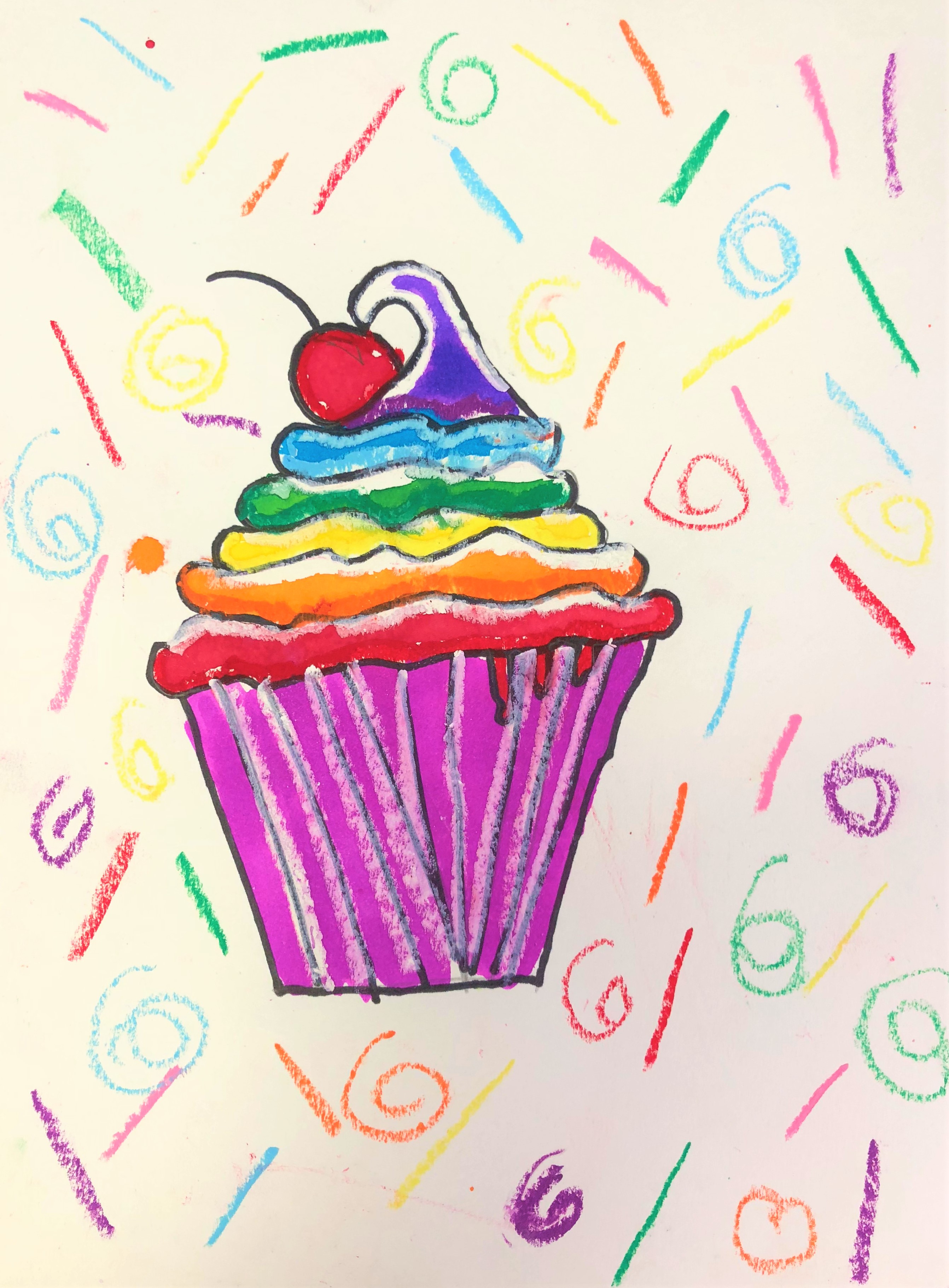 How to Draw Cute Cupcakes for Kids 🧁🍭 Cute Cupcake Drawing and Coloring  Page for Kids - YouTube