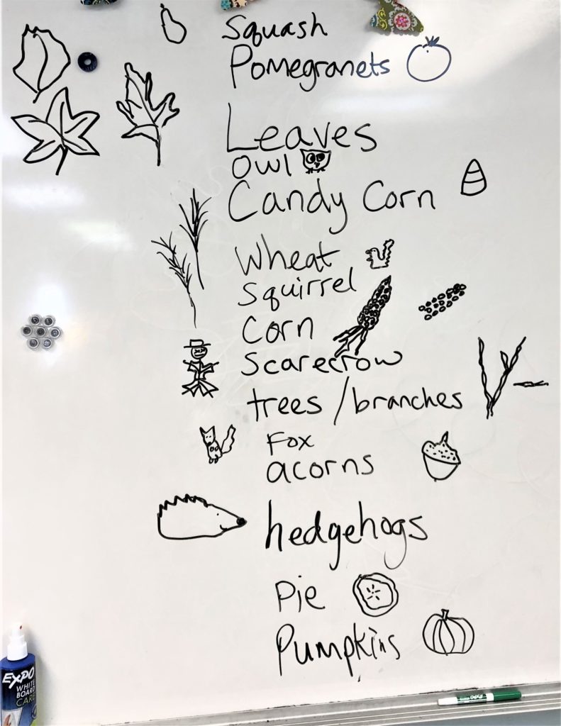 List of fall  Items