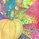 Autumn Patterns Art Lesson for Middle School kids - Leah Newton Art