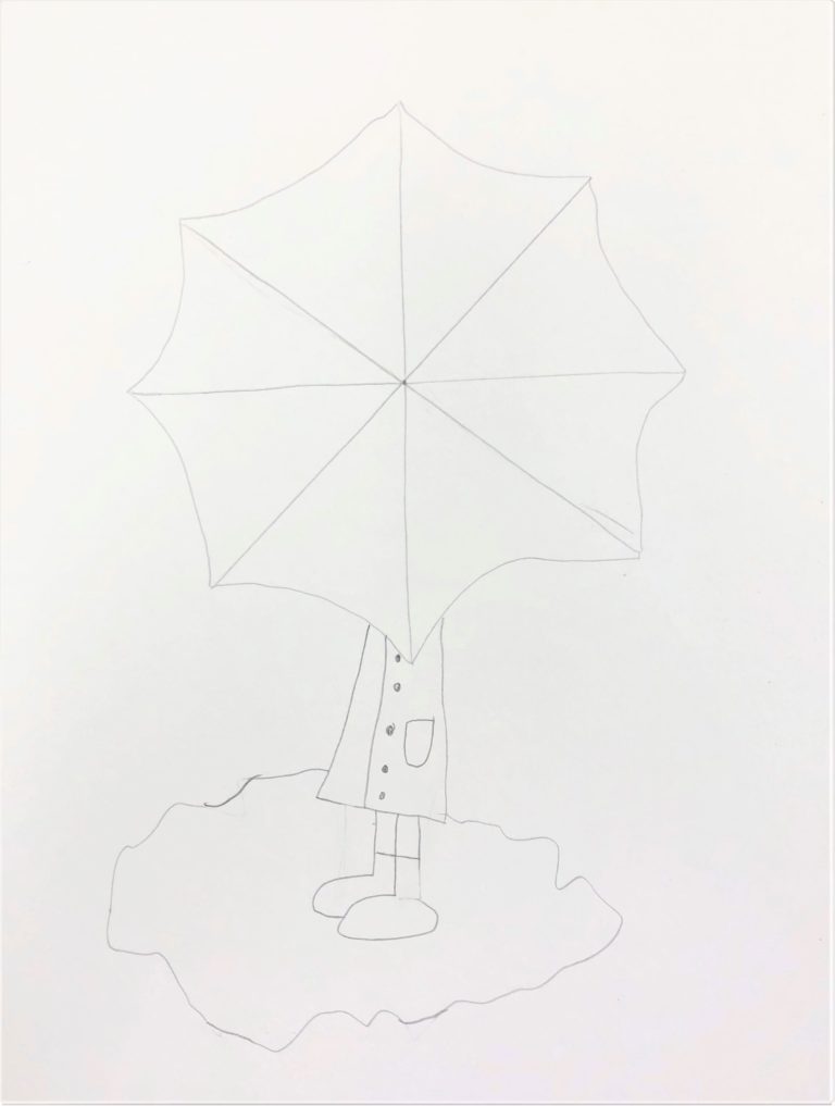 Color Wheel Umbrella Art Lesson for kids - Leah Newton Art