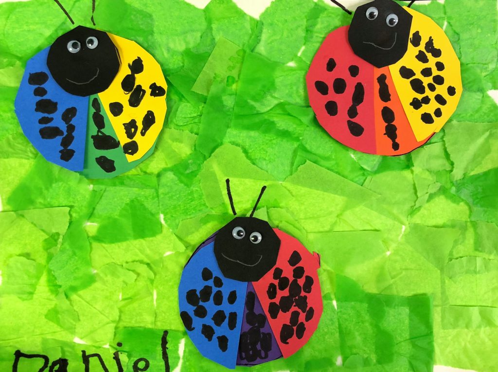 Colorful Ladybugs Art Lesson