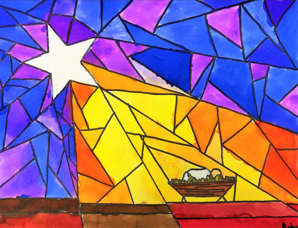 Nativity Star of Light Art Lesson
