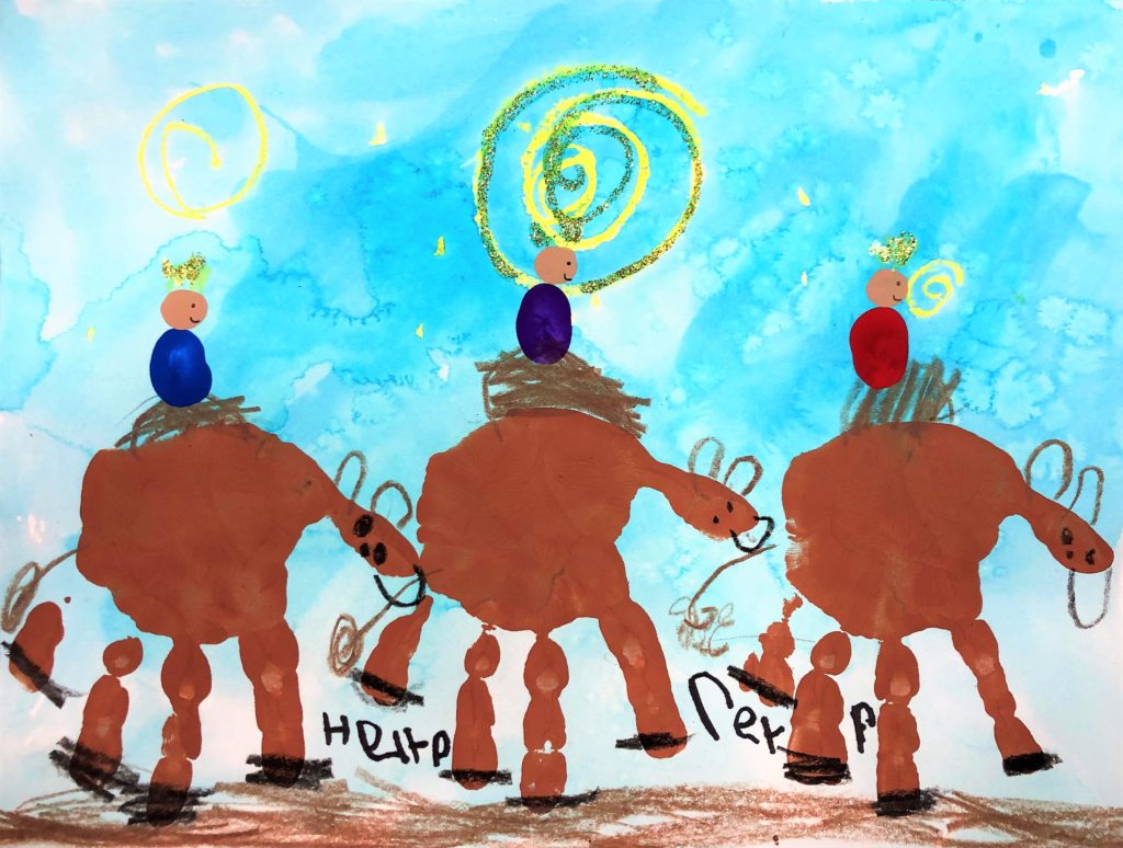 Three Kings on Camels Art Lesson