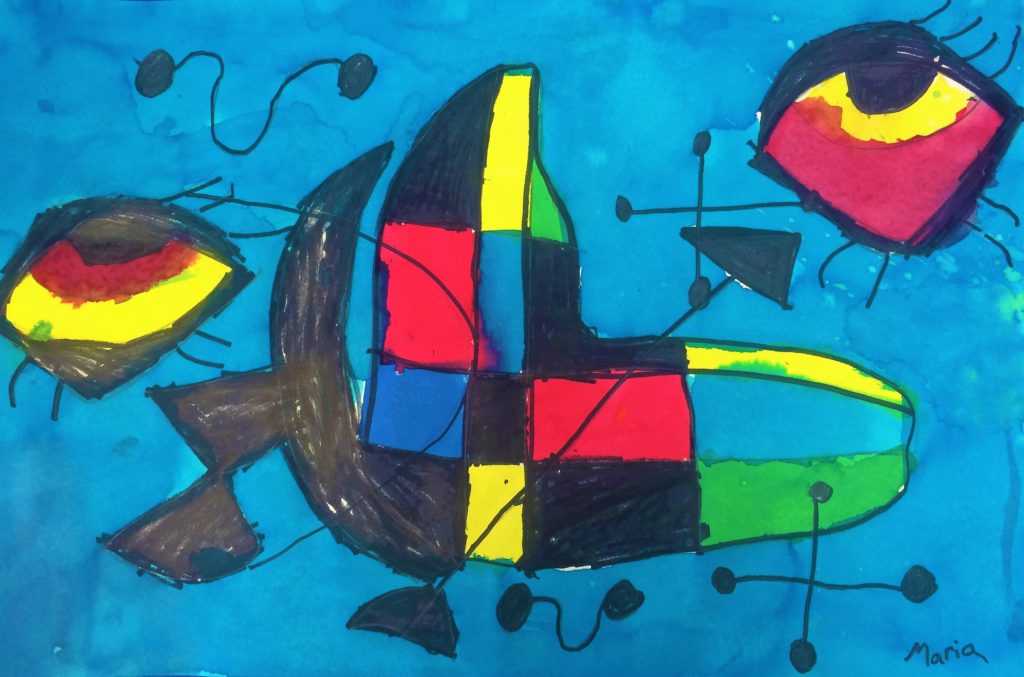 Miro style artwork by third grader