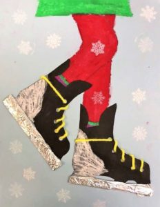 Ice Skating Art Lesson for middle school students - Leah Newton Art